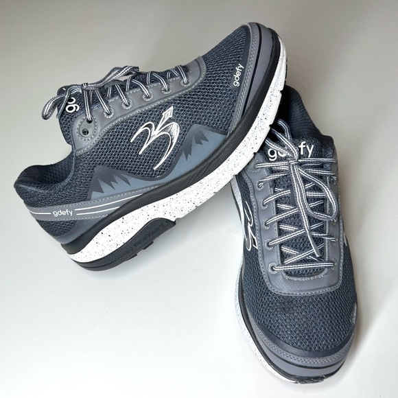 Gdefy Men’s Gravity Defyer Sneakers Gray Shoes Mighty Walk Orthopedic Size- 9 - Picture 3 of 9